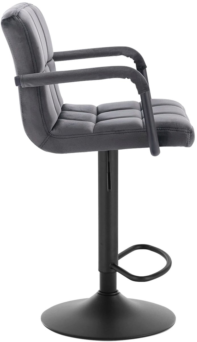 Klarven® Barkruk met Rugleuning - Barkrukken Set van 2 - Barkrukken - Barkrukken met Rugleuning - Draaibaar en in Hoogte Verstelbaar - Comfortabele Zitting met Armleuningen