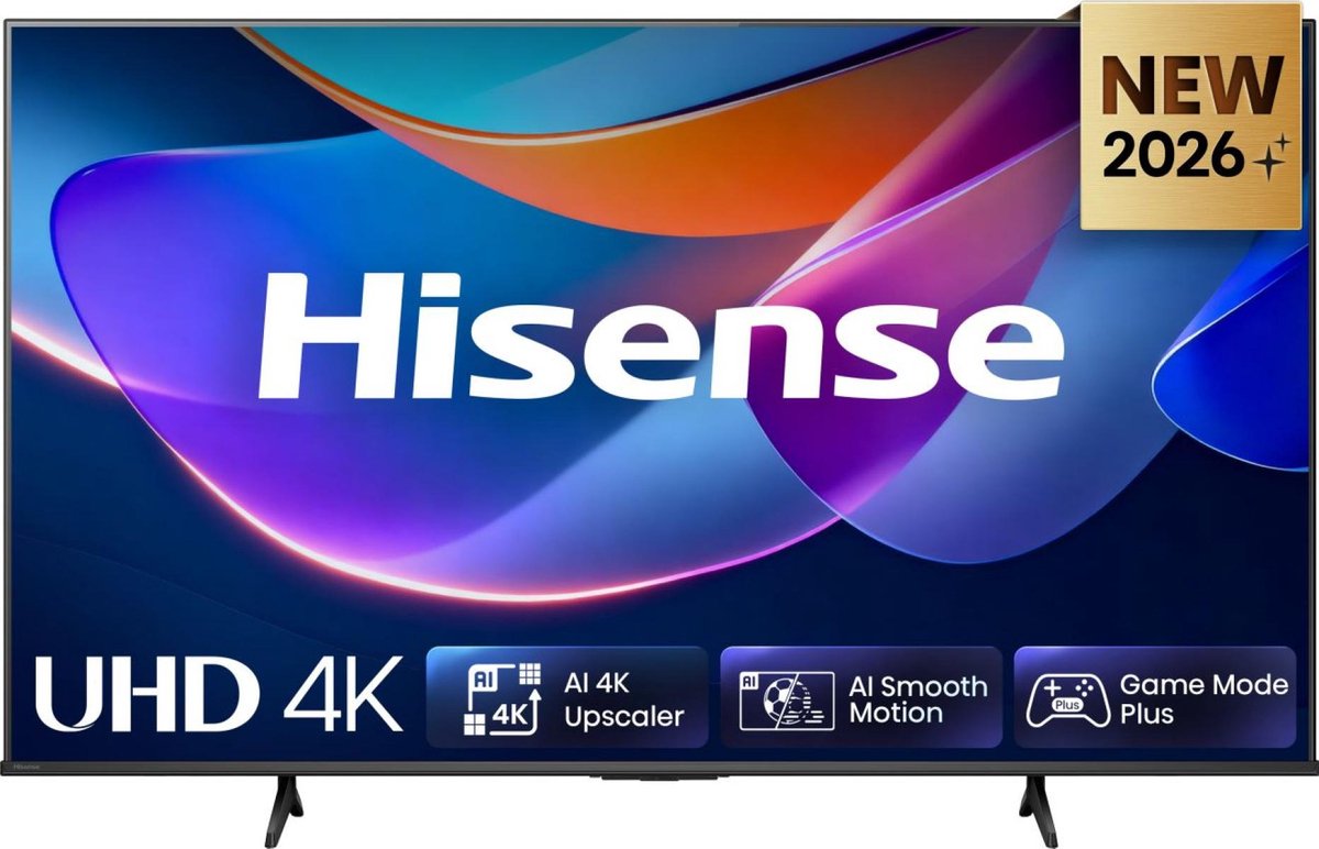 Hisense 55A6S SmartTV - 55 inch - 4K DLED - 2026 - Dolby Vision - AI 4K Upscaler - AI Smooth Motion - Game Mode Plus - Voice Control - DTS Virtual: X