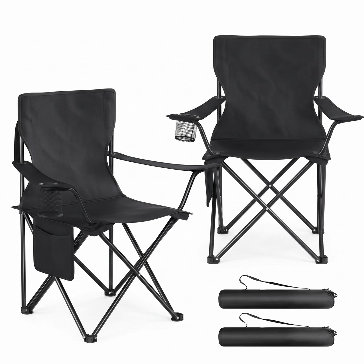Yar Simplechair - Campingstoel - Inklapbaar Visstoel - Vouwstoel - Comfortabel - Opvouwbaar Stoel - Max. 120 KG - 2 stuks