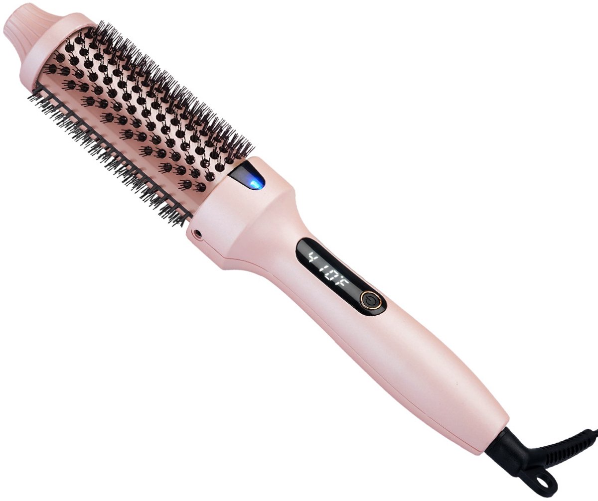 Thermische Borstel 38 mm (Roze) | Creëer krullen & volume | 6 warmtestanden | Ionen‑anti‑pluis | Snelle opwarming 30s | Keramiek | Dubbel voltage