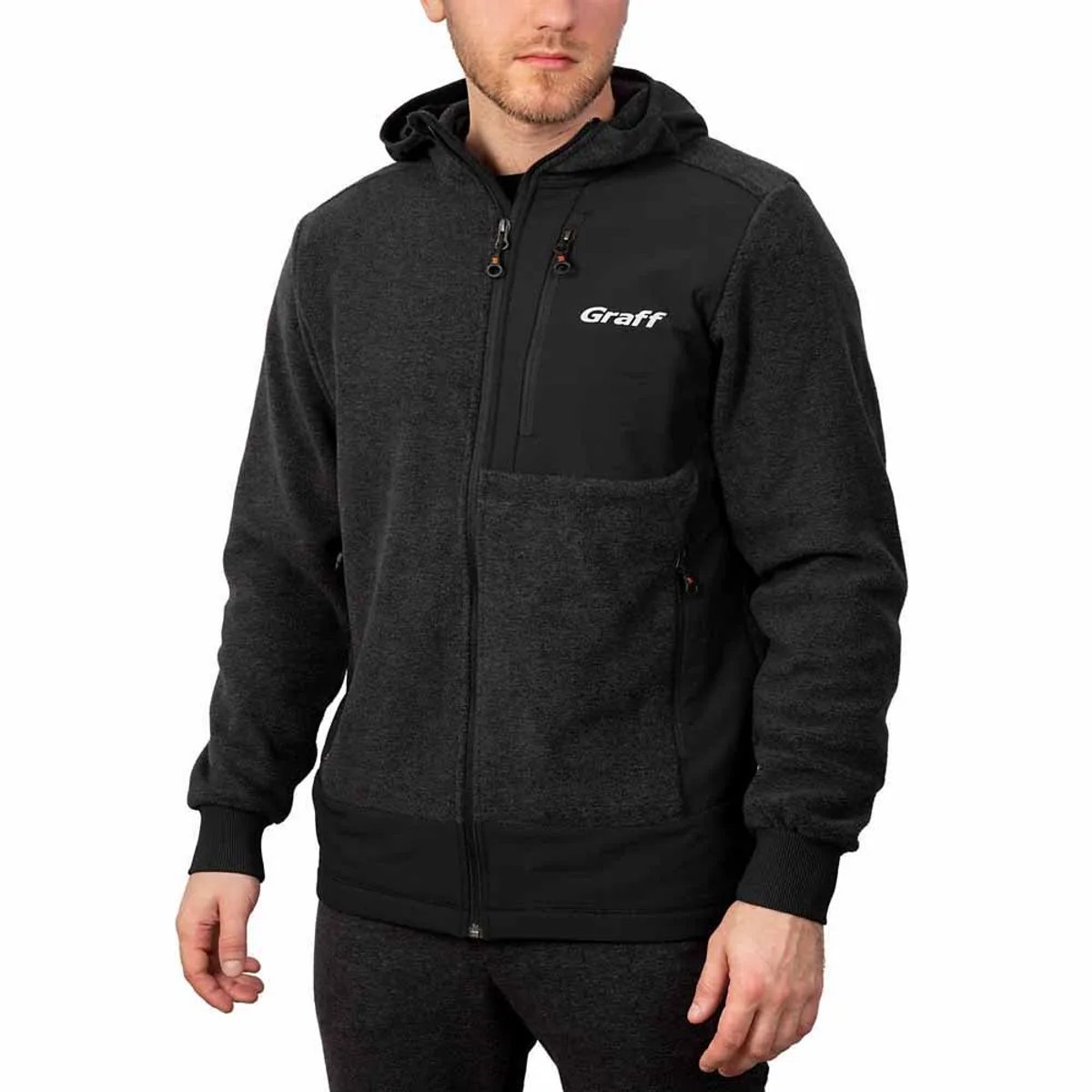 Graff Outdoor 233pbl Sweatshirt Met Rits Man Zwart