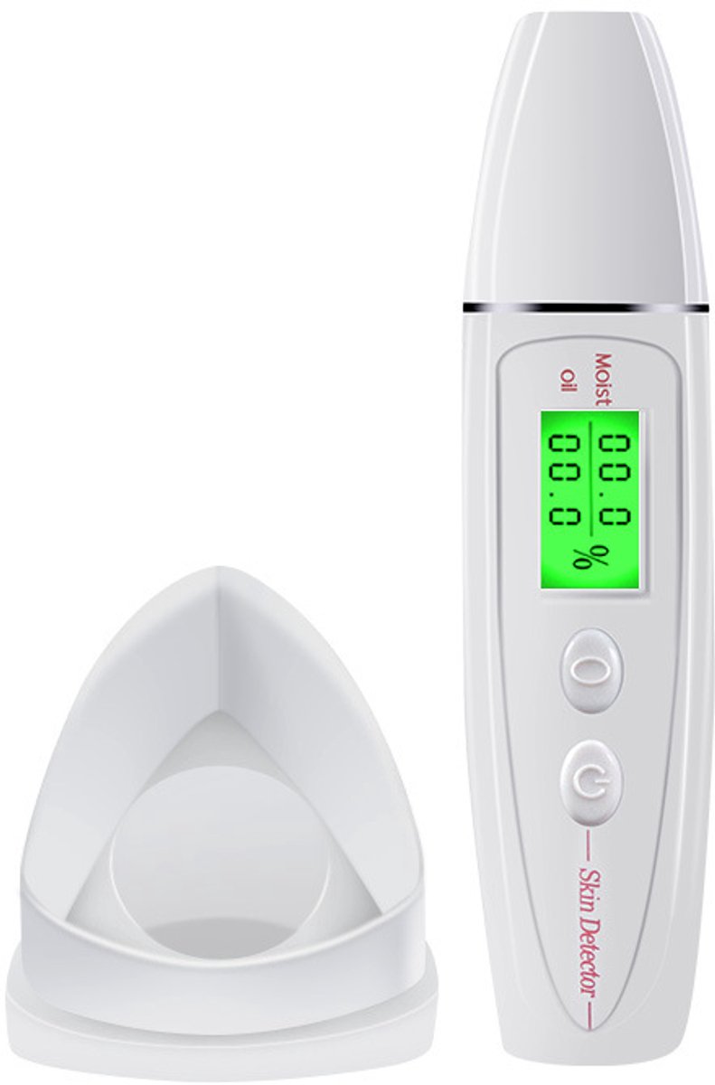 Huidtester, Gezichtshuidtester, Hoge Densibility LCD Digitale Huidanalysator, Huidverzorgingsapparaat (WHITE)