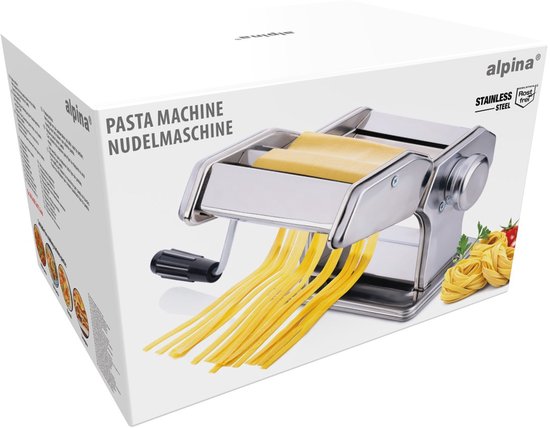 alpina Pastamaker Handmatig - RVS - Tafelklem - Spaghetti, Ravioli, Lasagne van Alpina — afbeelding 4