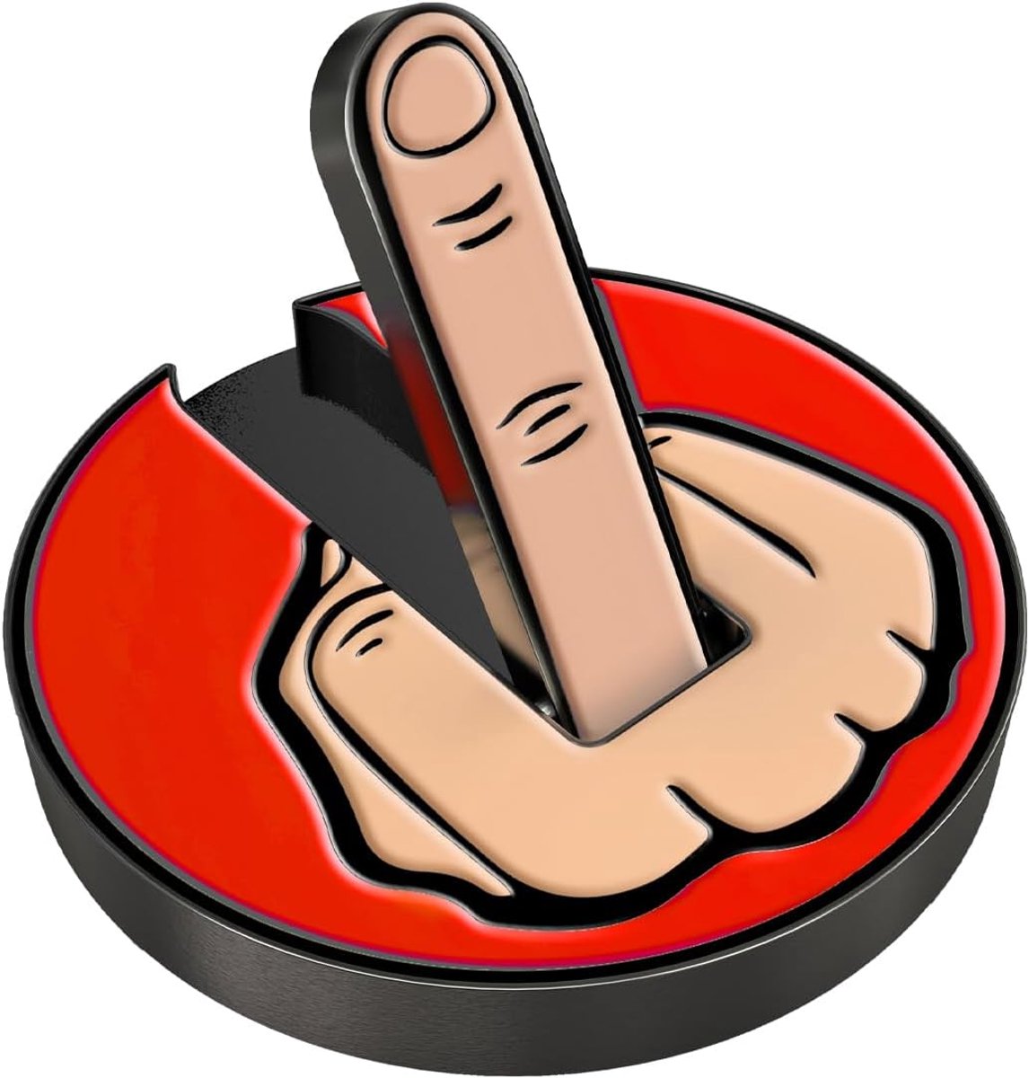 Golfbalmarkeerder met Magnetische Hoedclip, Grappige Middelvinger-vorm, Golfbalmarker voor Pet en Hoed, Handig Golfaccessoire voor Golfliefhebbers, Origineel Cadeau voor Golfers-Rood