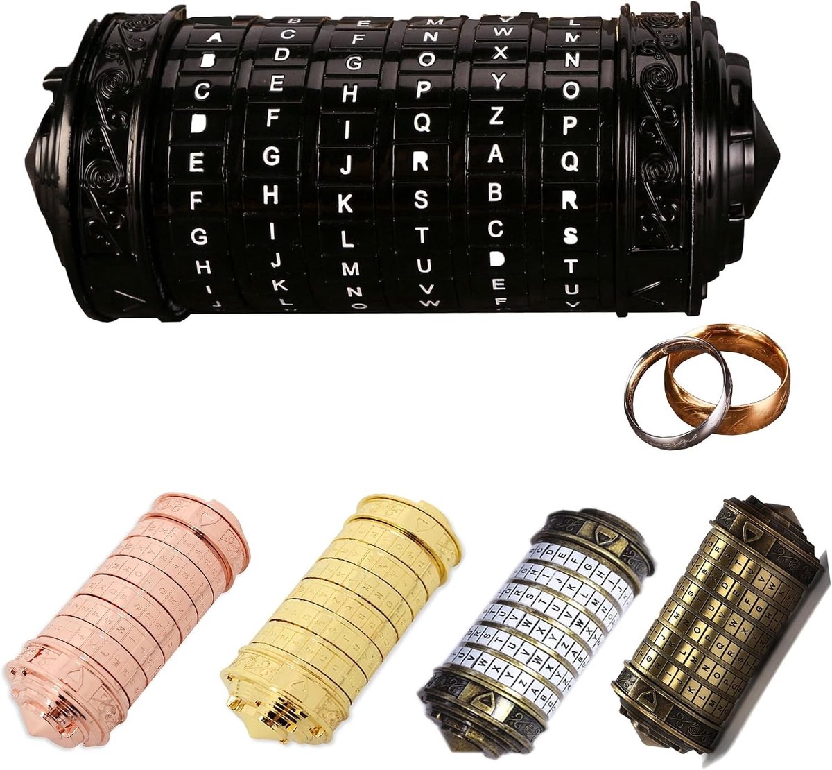 Mini Cryptex Retro Cilinder Slot voor Verjaardag, Valentijnsdag en Kerst - Creatieve en Romantische Cadeaubox