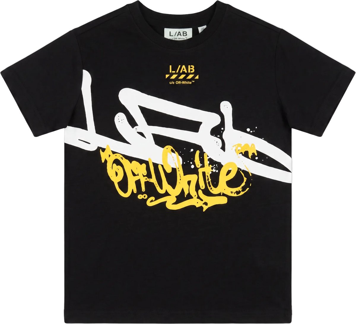 L/AB Off-White t-shirt jongens Graffiti Black - maat 164