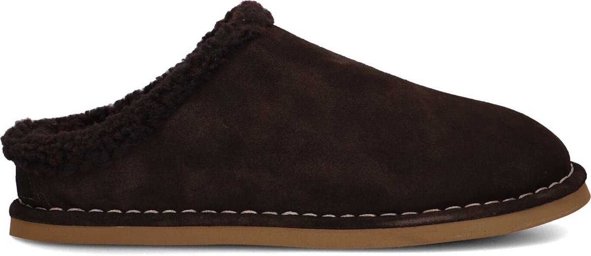 Shabbies Amsterdam - WILJA SLIPPER Suede Dark Brown - Maat 39
