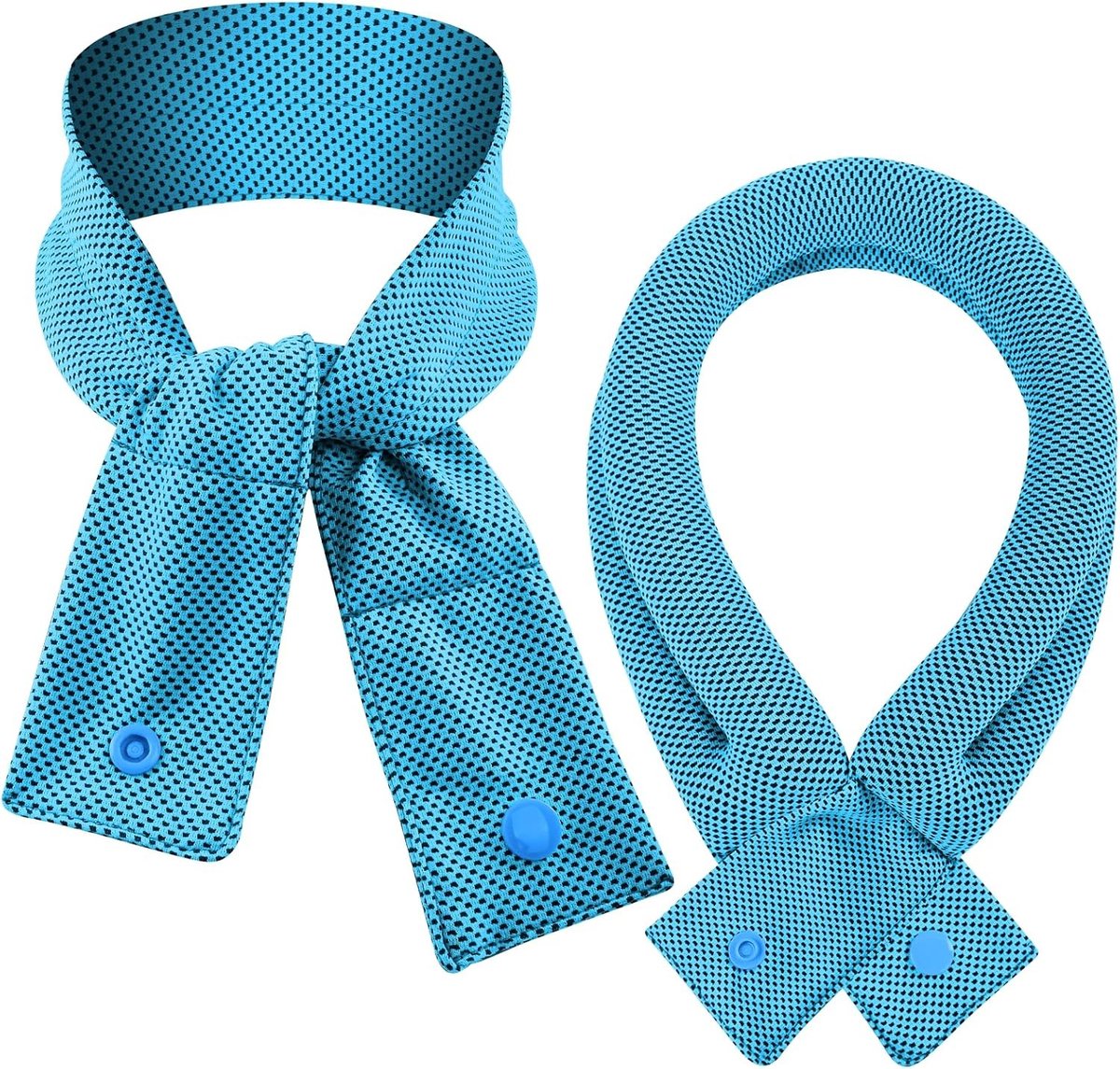 Koeldoek Set van 2 - Koelende Sjaal met Knop en Koeldoek voor Sport, Yoga en Reizen