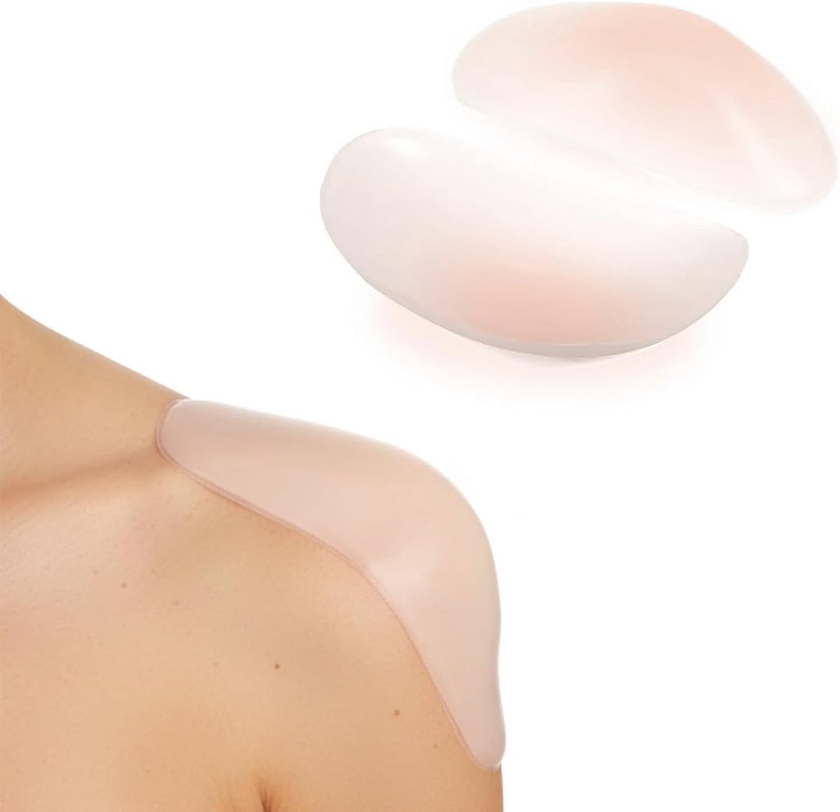 Zelfklevende orthopedische schouderpads van siliconen, onzichtbaar en herbruikbaar, antislip en ademend voor blazer, blouses en T-shirts, ideaal voor dames en heren