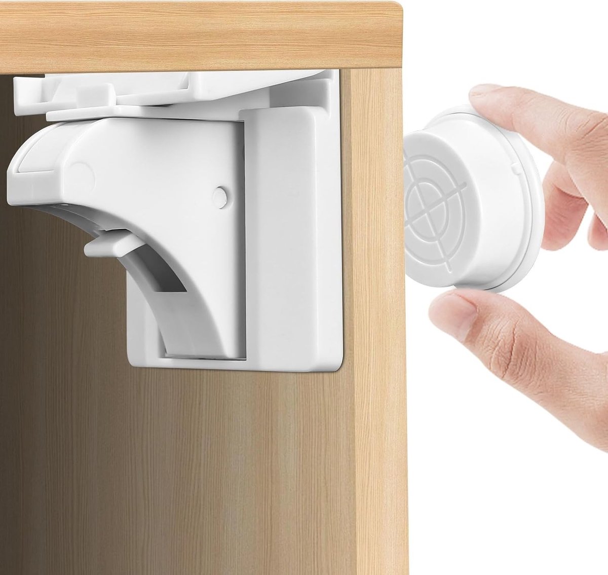 Onzichtbare magnetische kastslot set met 12 sloten en 3 sleutels, eenvoudig te installeren zonder boren, veilig en discreet voor meubels