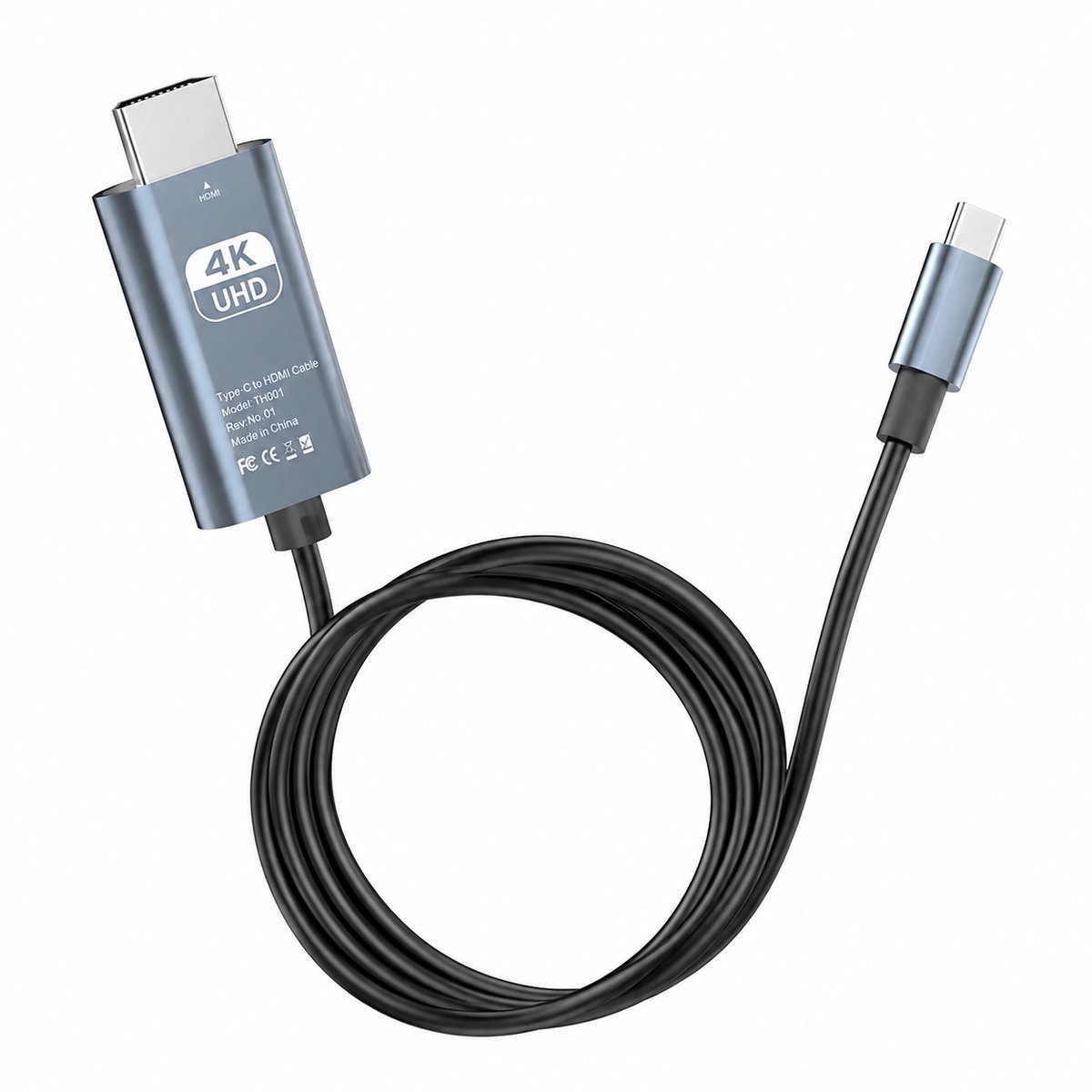 USB-C naar HDMI Kabel - 4K 30Hz - Plug & Play - 2 Meter