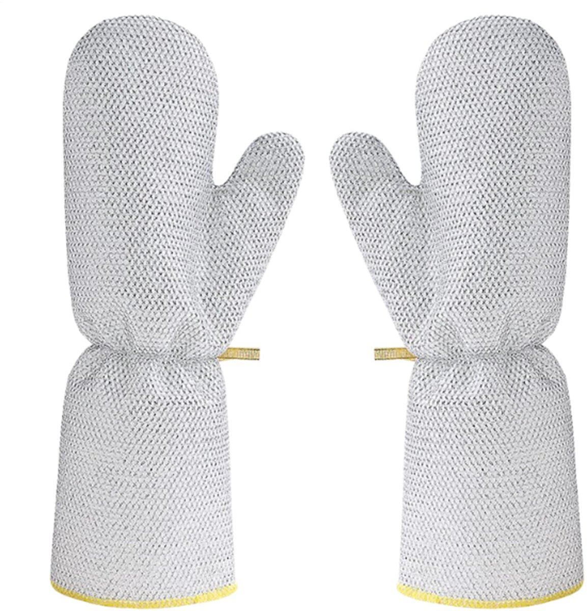 Ovenwanten - BBQ Handschoenen - Ovenhandschoenen Hittebestendig - Barbecue Accessoires - Pannenlappen - Keuken Handschoenen - Grill Handschoenen - Kookhandschoenen - Bakspullen - Keukengerei - Anti Slip - Hittebestendige Handschoenen - Grijs -2 Stuks