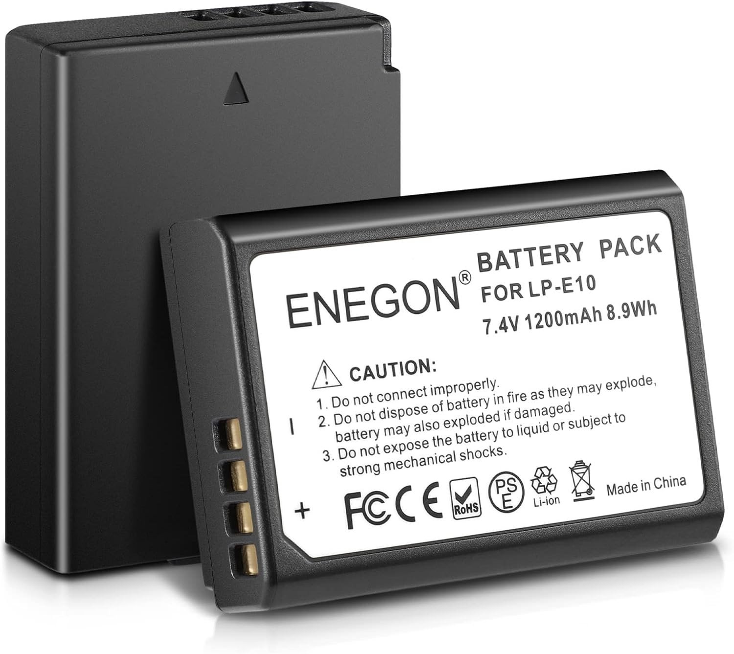 Oplaadbare LP-E10 Batterij 1200mAh (2 Stuks) voor Canon Camera's en EOS 1100D, Duurzaam en Betrouwbaar