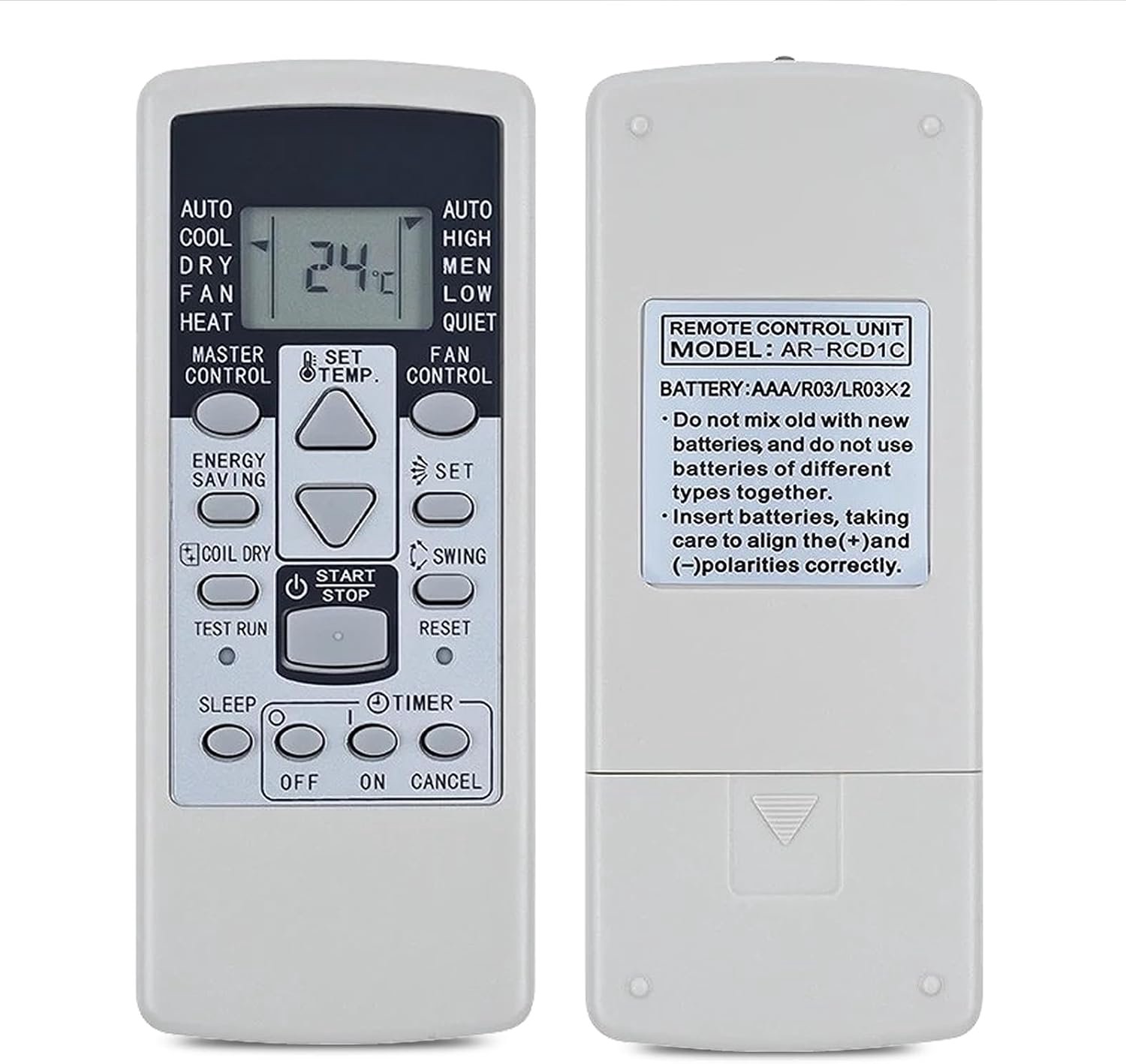 Airconditioner vervangende afstandsbedieningsset voor Fujitsu airconditioning AR-RCD1E RCE1E ARRCD1E AR-RCD1C