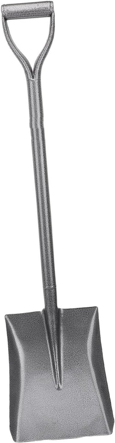 Korte Steel Schep, 100cm D-handgreep, Mangaanstaal