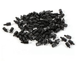 100 stuks M2 M3 M4 Plastic Nylon Hex Mannelijke Vrouwelijke Spacer Afstandhouders Schroef Moer Assortiment Kit voor DIY Elektronica Projecten en Mechanische Assemblage Duur