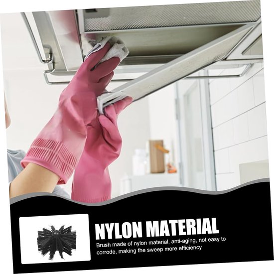 1set Professionele Rookkanalenborstel Met Stokken Borstels Nylon Schoonmaakgereedschap Voor Effectieve Reiniging Van Binnen Buitenrookkanalen — afbeelding 4