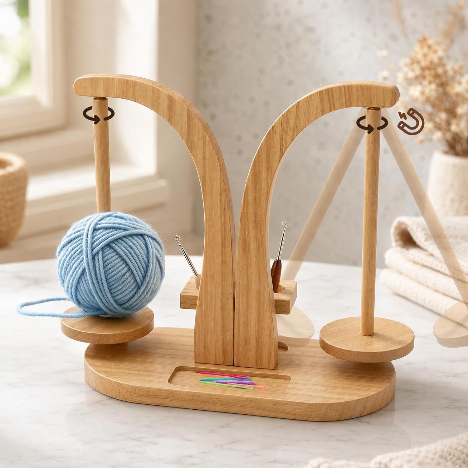 Houder Magnetisch, Dubbele Garen Ball Houder Stand