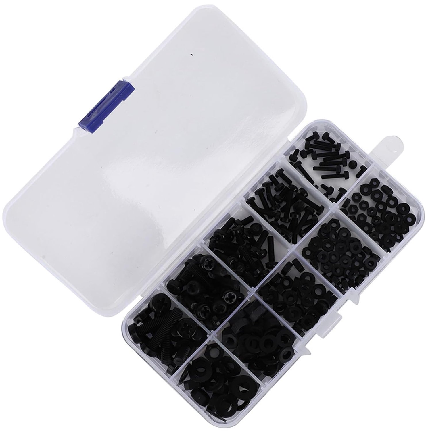 Nylon Schroef Moer Ring Set M2-M5 Assortiment (Zwarte 270-delige