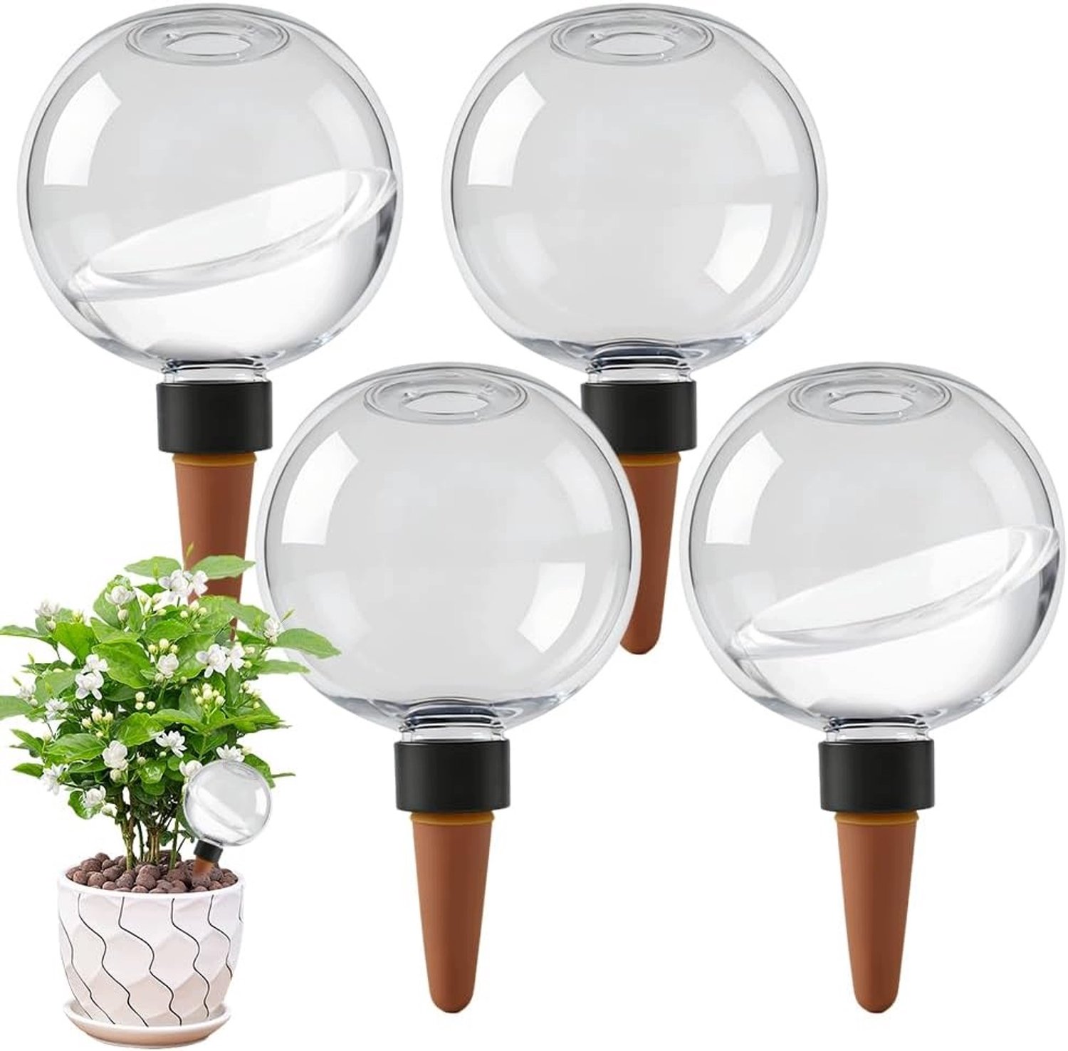 Automatische planten watergevers, 4 stuks, 500ml, keramisch