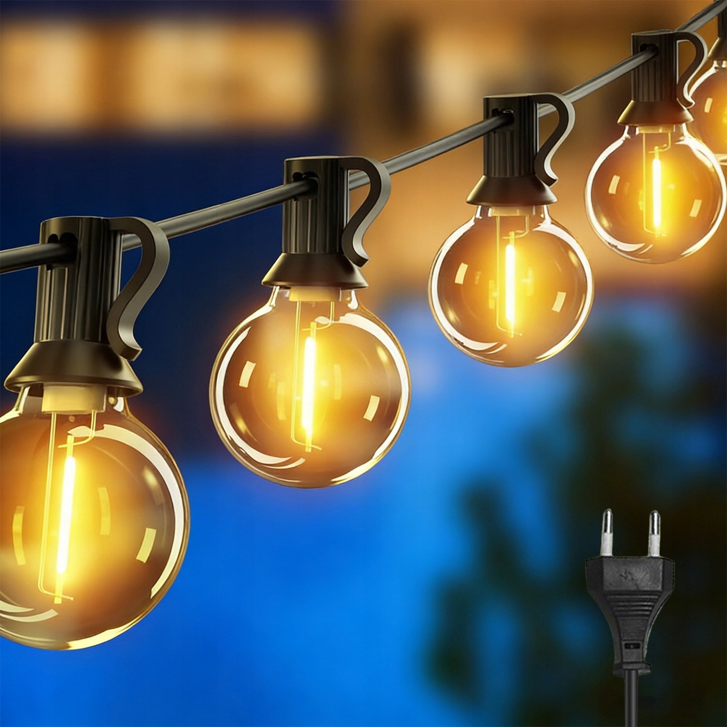 Merkloze LED Tuinslinger 10m met 13 G40 Lampen - Warm Wit Licht