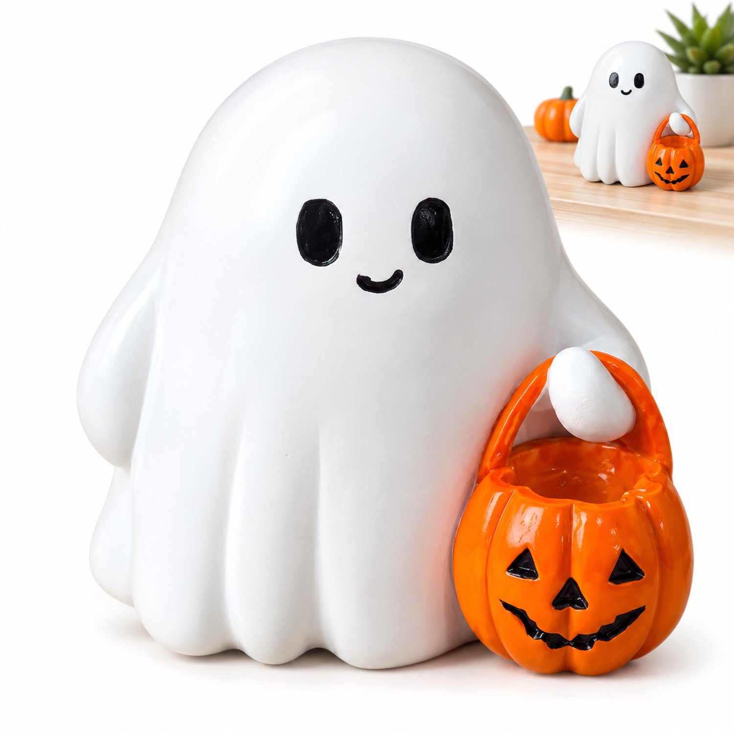 VHV - Halloween Spook Decoratie Beeldje - Griezelige Tafeldecoratie voor Binnen - Spookhuis Feestversiering en Accessoires - Gothic Woonaccessoires Cadeau