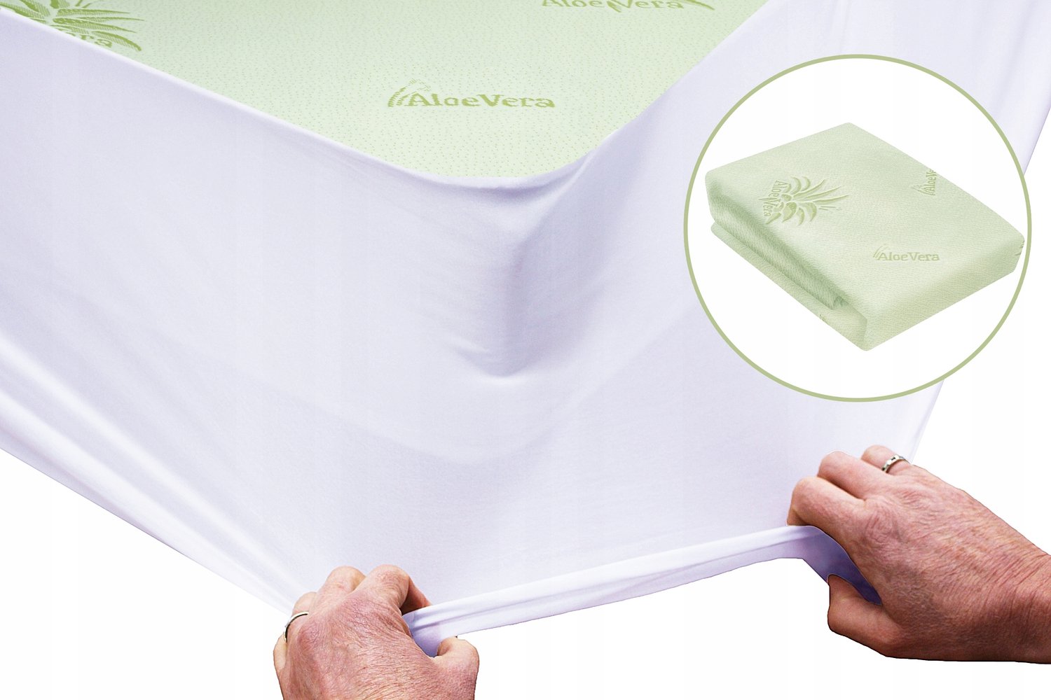 Waterdichte matrashoes 120x200 cm met Aloe Vera en elastiek
