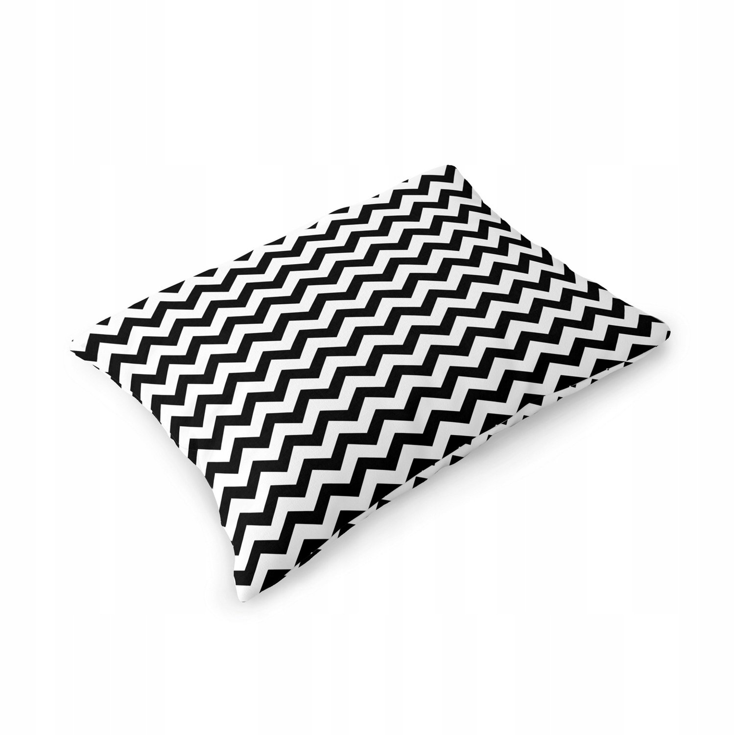 Katoenen Kussensloop 40x60cm Zwart Zigzag - OEKO-TEX Gecertificeerd