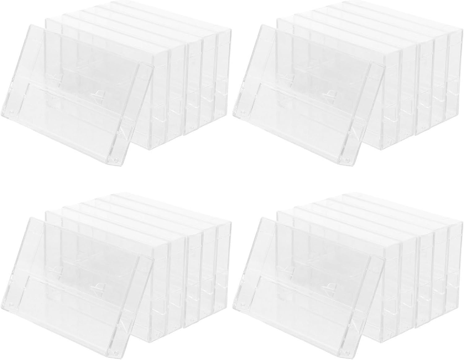 30 Stuks Transparante Cassetteboxen Krasbestendige Schokvaste Audio Tape Houders Universele Opbergdozen voor Standaard Audio Cassettes voor Collectie Auto Studio Gebruik