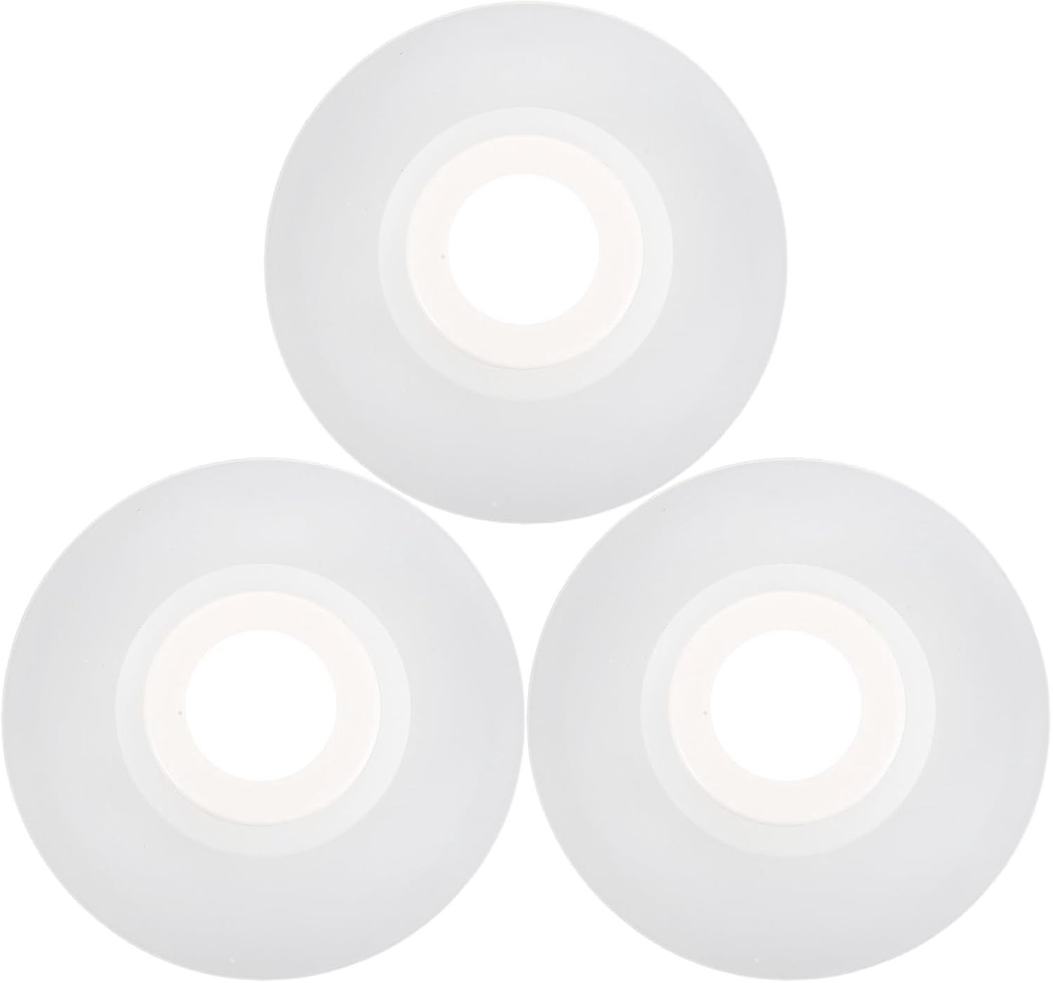 3 Sets Delige Siliconen Toiletafdichtingen Id Wit met Vergrendelclips Slipvast Weerbestendig Eenvoudig Monteren Badkamer Toilet Reparatieaccessoires voor Lekvrije Installatie
