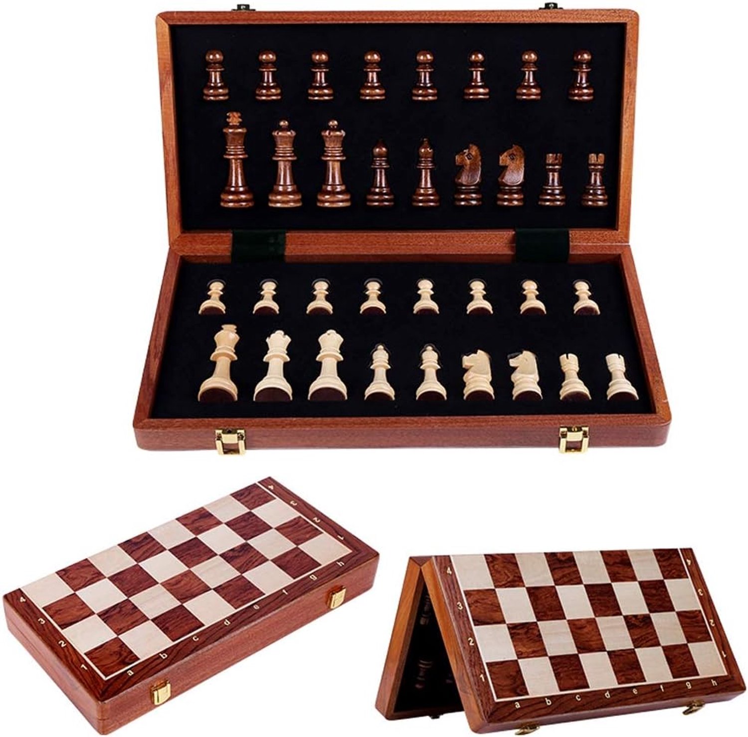 Schaakspel Houten schaak grote kinderen volwassen set vouwbord puzzel bord spel schaakspel Schaaksets voor kinderen en volwassenen