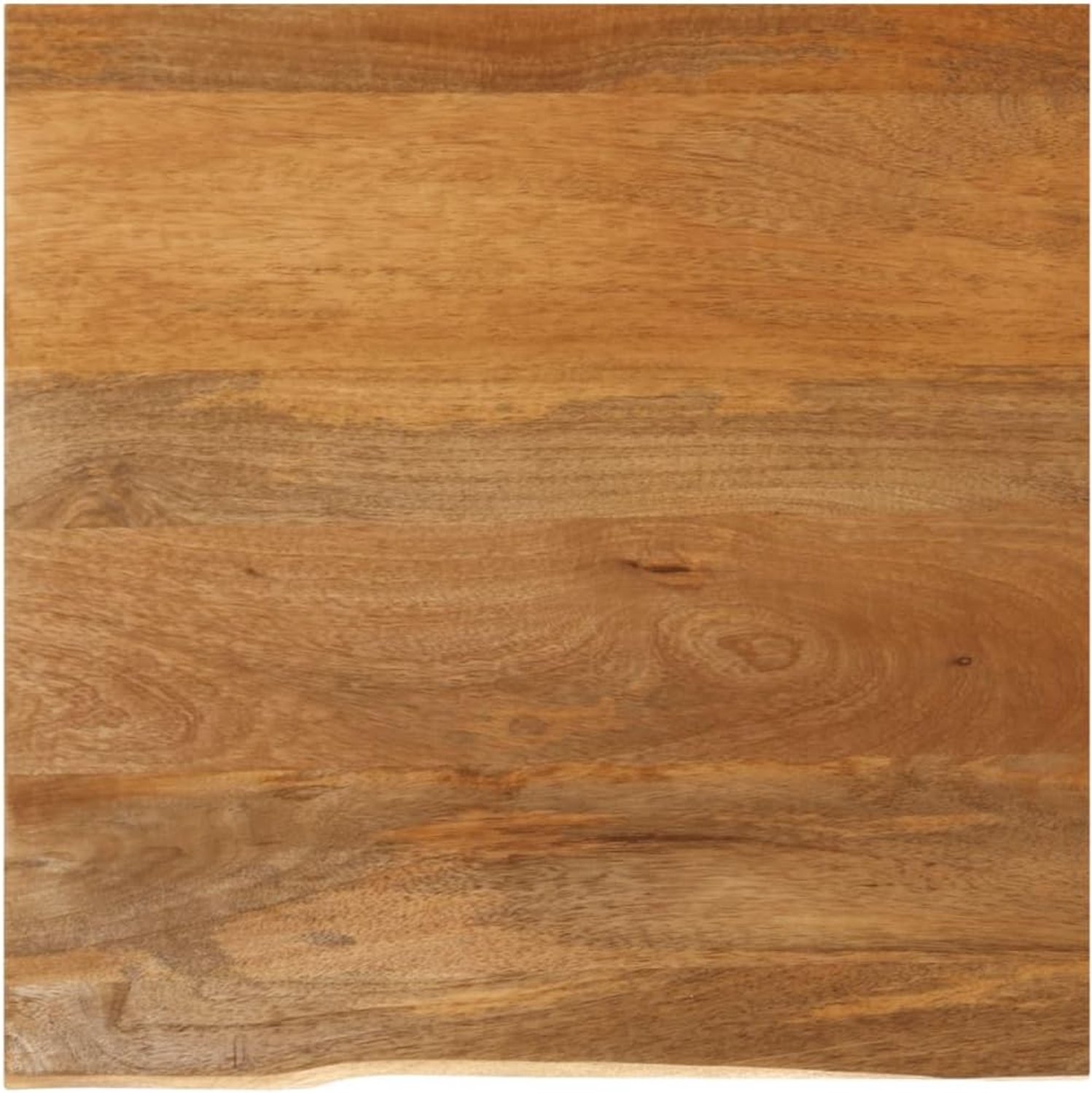 Tafelblad met boomrand, vervangingsplaat voor tafel, vervangend tafelblad, eettafelblad, houten tafelblad, geschikt voor restaurant, café, hotel, eetkamer, 60 x 60 x 3,8 cm, massief hout, mango