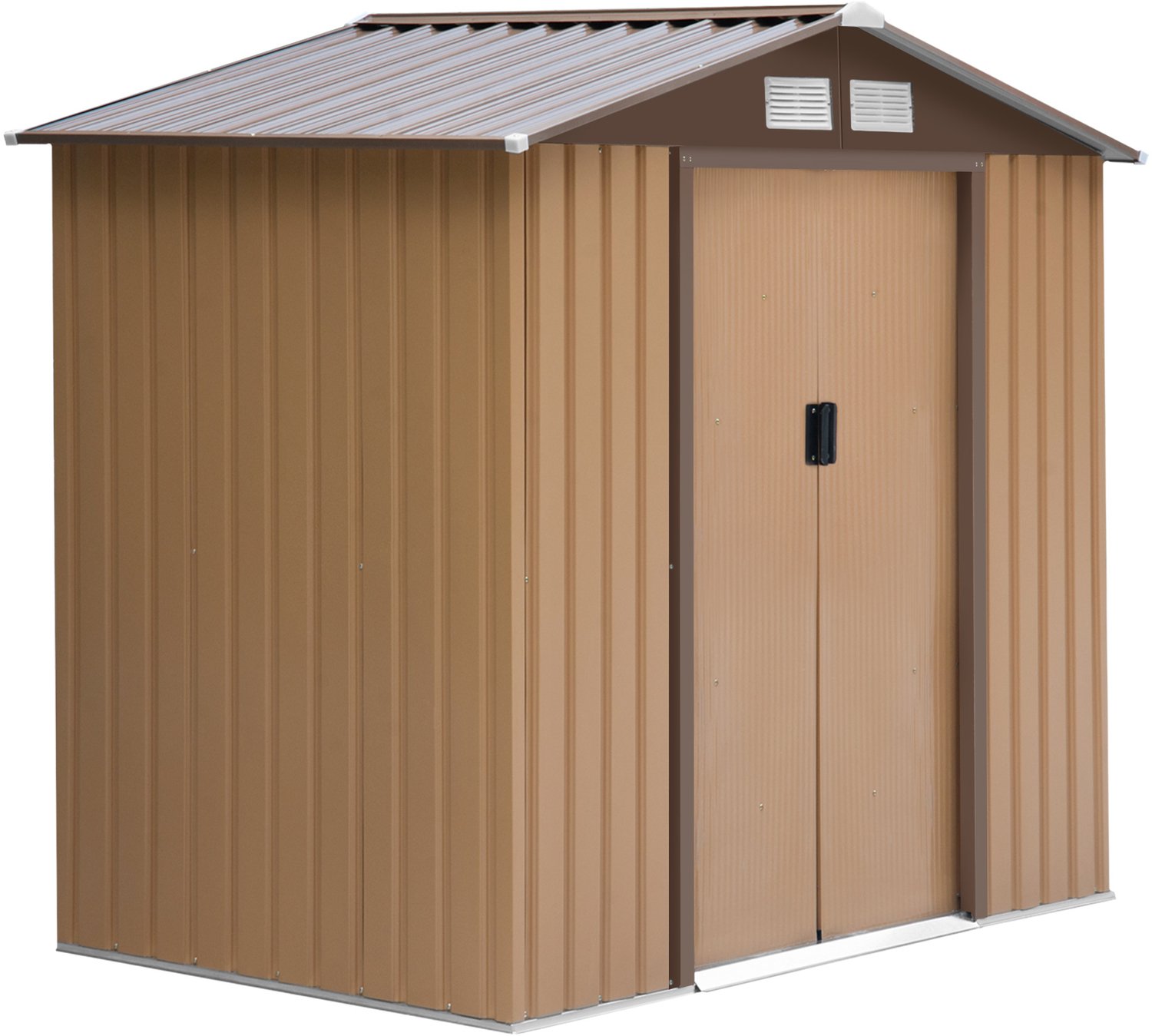 Sunona Tuinhuis - Met 2 schuifdeuren en ventilatievensters - 213 x 130 x 185 cm - Geel