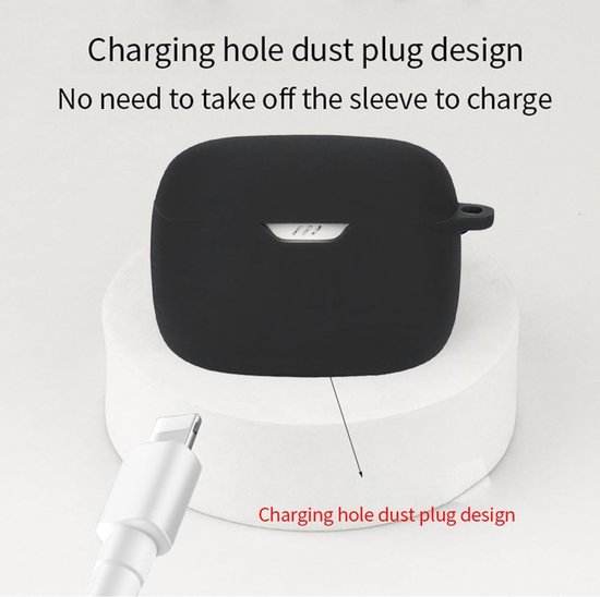 Cover Compatibel voor TUNE BEAM, [Ondersteunt draadloos opladen] [Schokbestendige beschermhoes] 2x black white — afbeelding 2