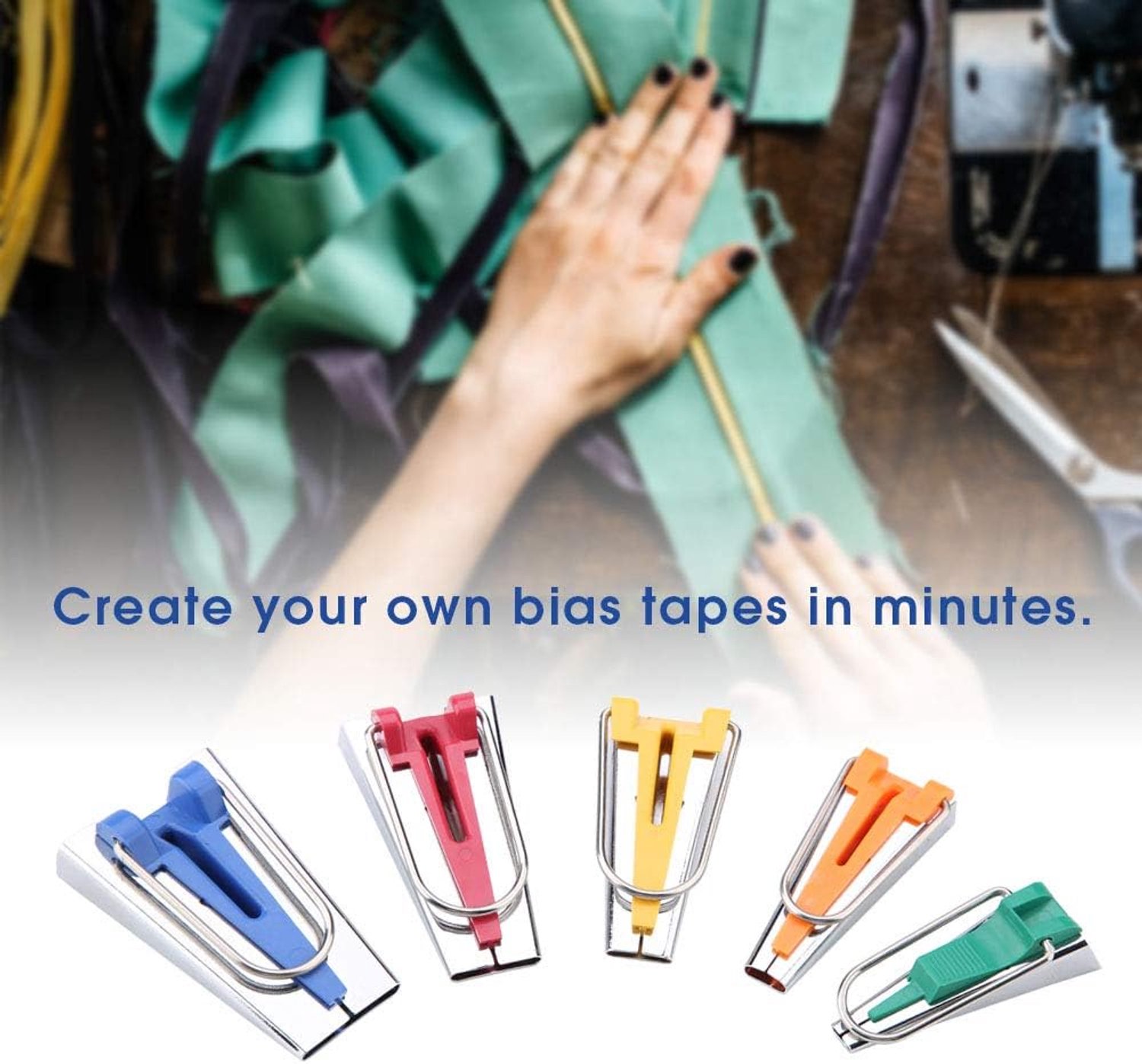 Gereedschapsset voor Biaisbandmaker, 5 Maten