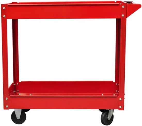 2 STK. Werkplaatswagen, 2 etages, transportwagen, 100 kg — afbeelding 2