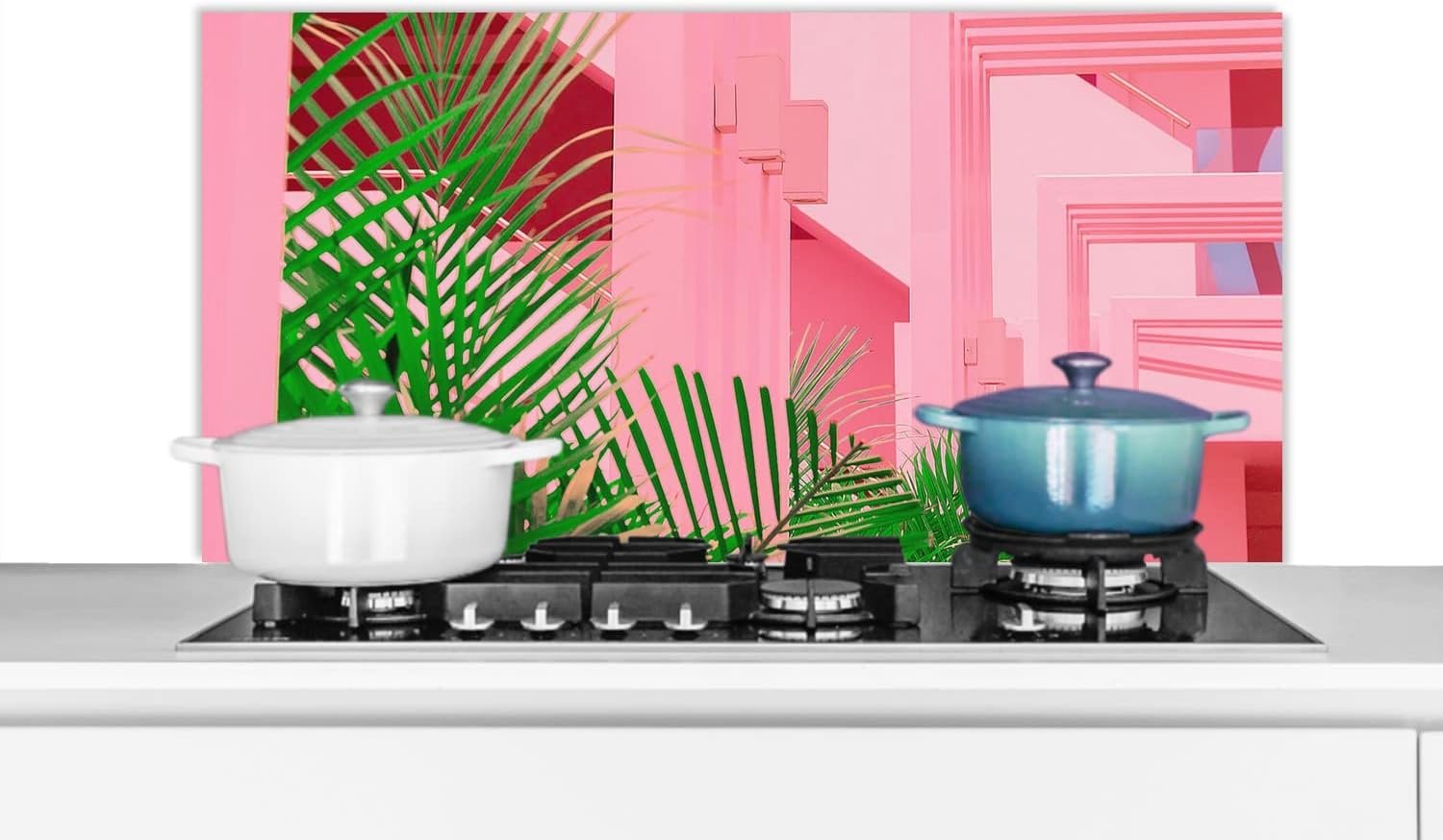 Spatscherm Keuken - 100x50 cm - Zomer - Planten - Tuin