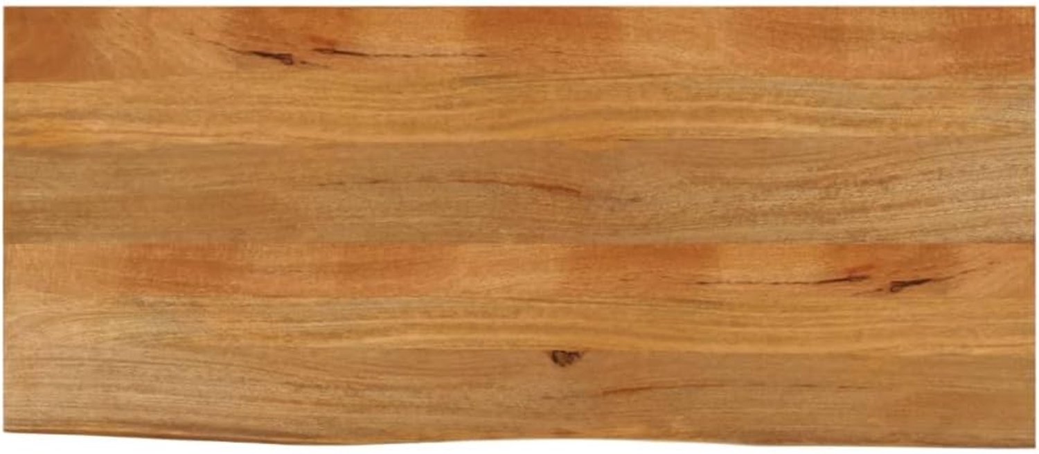 Tafelblad met boomrand, houten tafelblad, vervangingsplaat voor tafel, eettafel, vervangend tafelblad, geschikt voor eetkamer, hotel, restaurant, café, 140 x 60 x 2,5 cm, massief hout, mango
