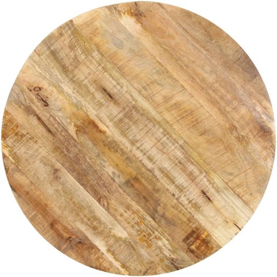 Bijzettafel 68x68x56 cm massief mangohout industriele salontafel met poedercoating ijzeren poten compact salonkastje voor woonkamer slaapkamer houten tafeltje unief houtnerf — afbeelding 3