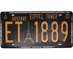 Paris Eiffel Tower Vintage Metal License Plate for Pub Bar Boutique - ShopVlot