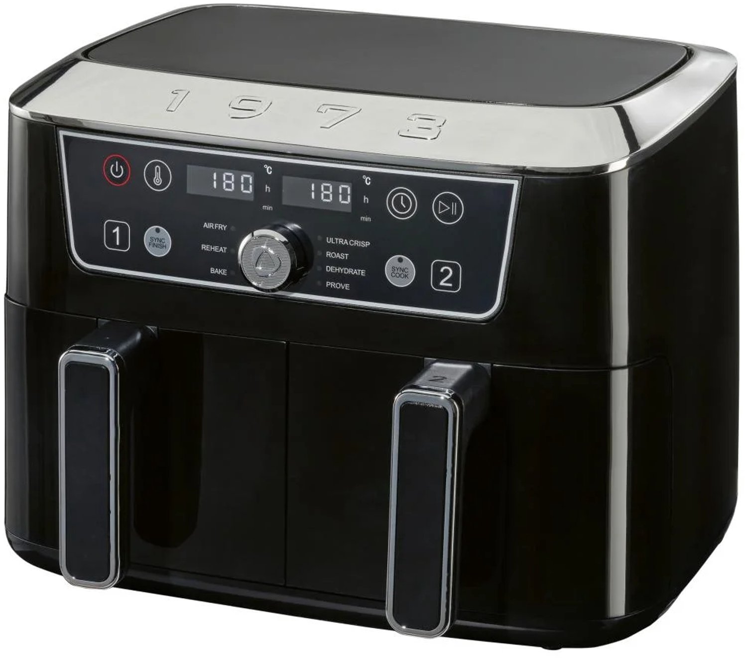Silvercrest - Dubbele Airfryer - 2x 4,35 L - 2600 W - Retro