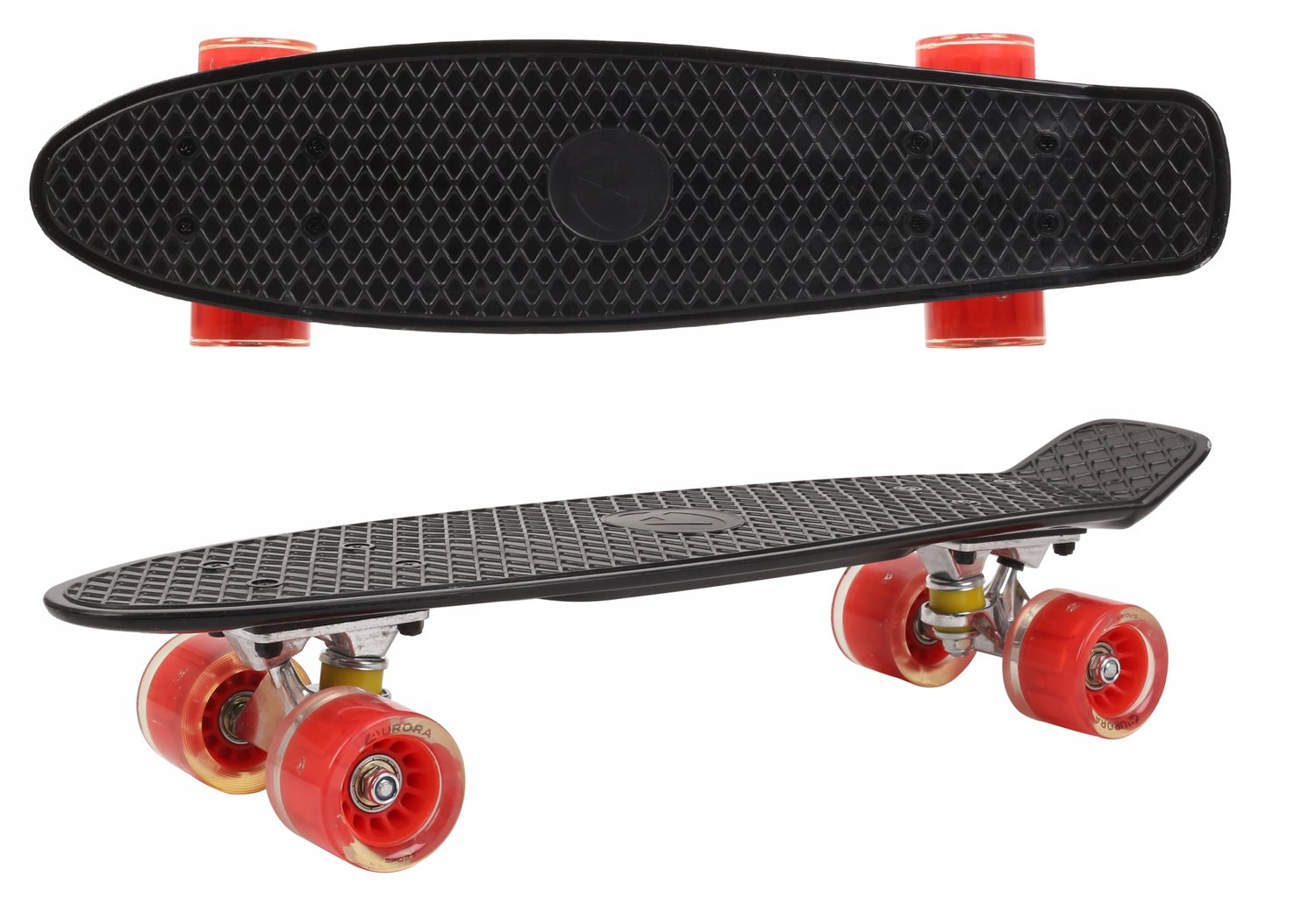 Lichtgevende Skateboard ‘Fiszka’ 56cm 100kg LED Wielen Diverse Kleuren Multicolor