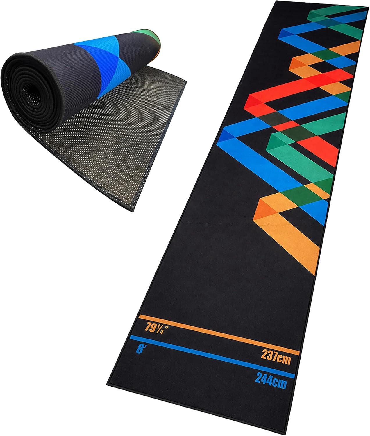 Warmara Dartmat - Dartmat Beschermmat - Dart Accessoire - Veelkleurig - 60cm x 260cm x 1cm