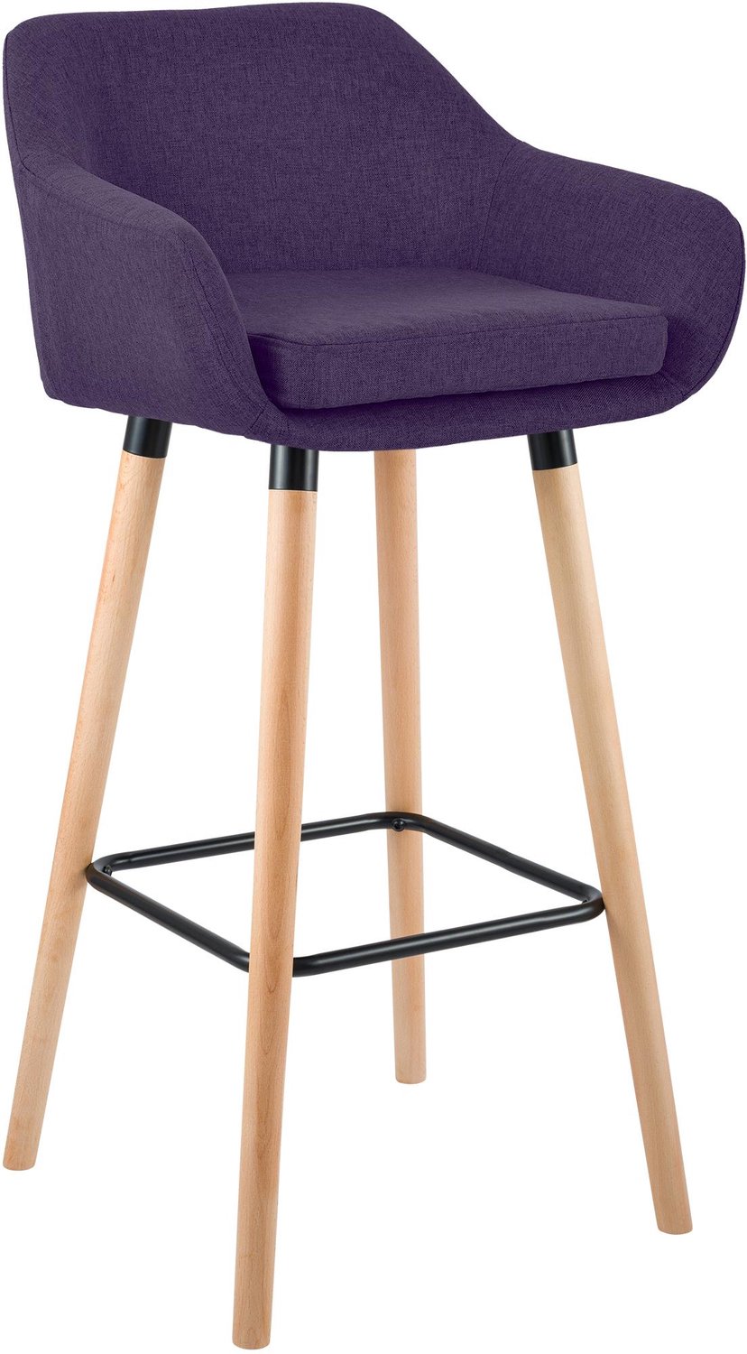 Luxe Comfort Barkruk - Lila purper/natura