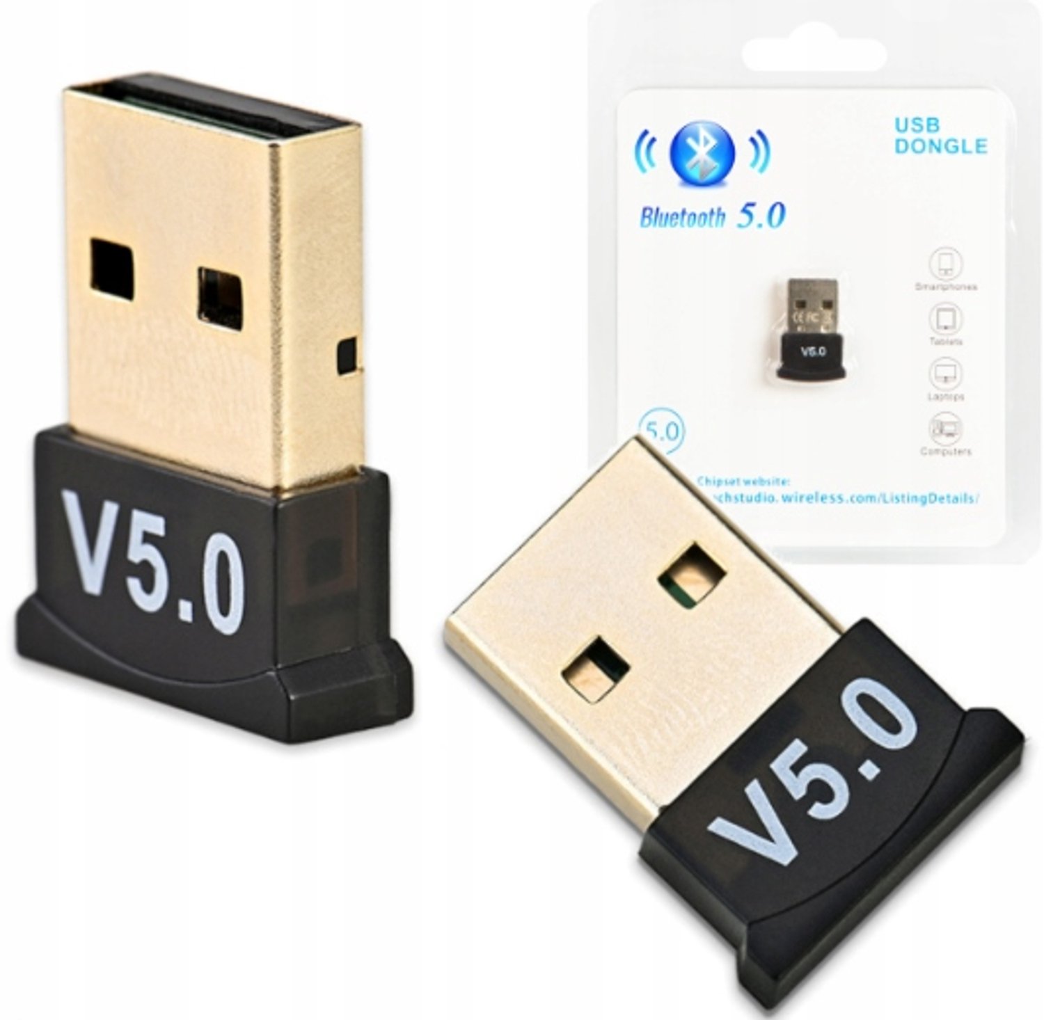 Mini Bluetooth 5.0 USB Adapter - Draadloze Dongle voor PC & Laptop