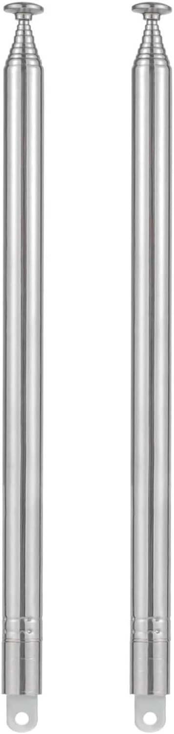 2 Stuks Hoog Signaal AM FM Telescopische Antenne 10 Secties 120.9CM/47.6Inch Draagbare Telescopische Radioantenne Vervanging voor TV Radio AM FM Stereo Ontvanger