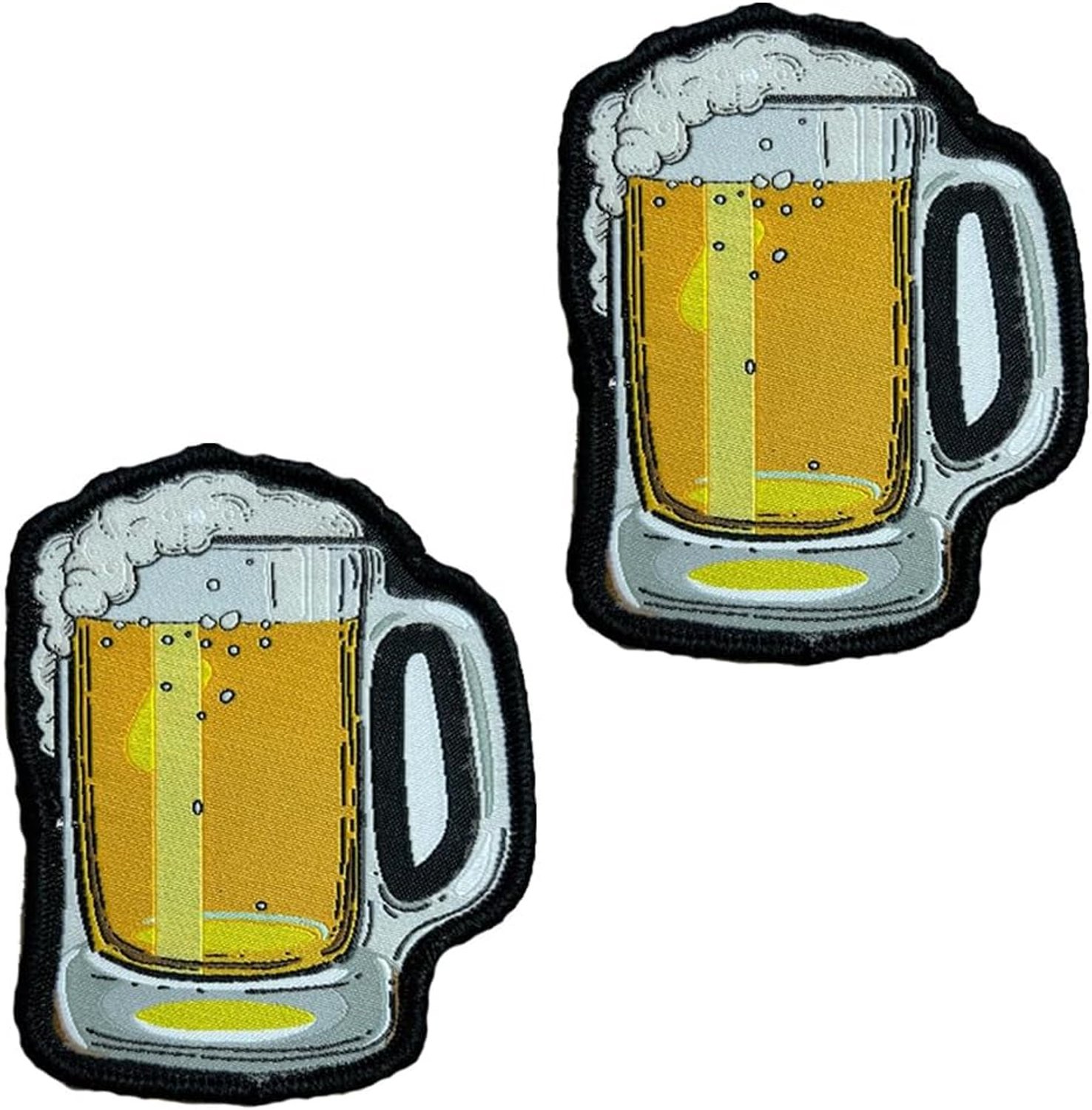 2 stuks bierfeest grappige vlag patch borduurwerk militaire badge met nylon tactische patch, applicatie voor kleding, hoed, rugzakken, jas, tassen, vest, hondentuigje, jeans