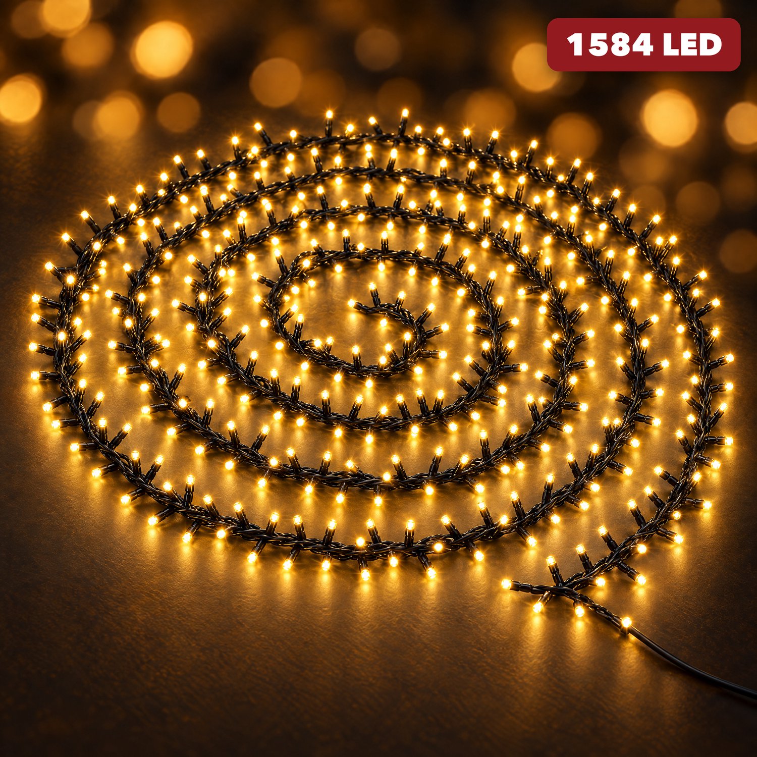 Cheqo® Kerstverlichting Twinkle 1584 LED - 25 Meter - Warm Wit - Kerstboomverlichting - Kerstlampjes - Lichtsnoer - Feestverlichting - voor Binnen en Buiten - Sfeerverlichting met Timer - Lichtslinger - Fairy Lights - Kerstdecoratie