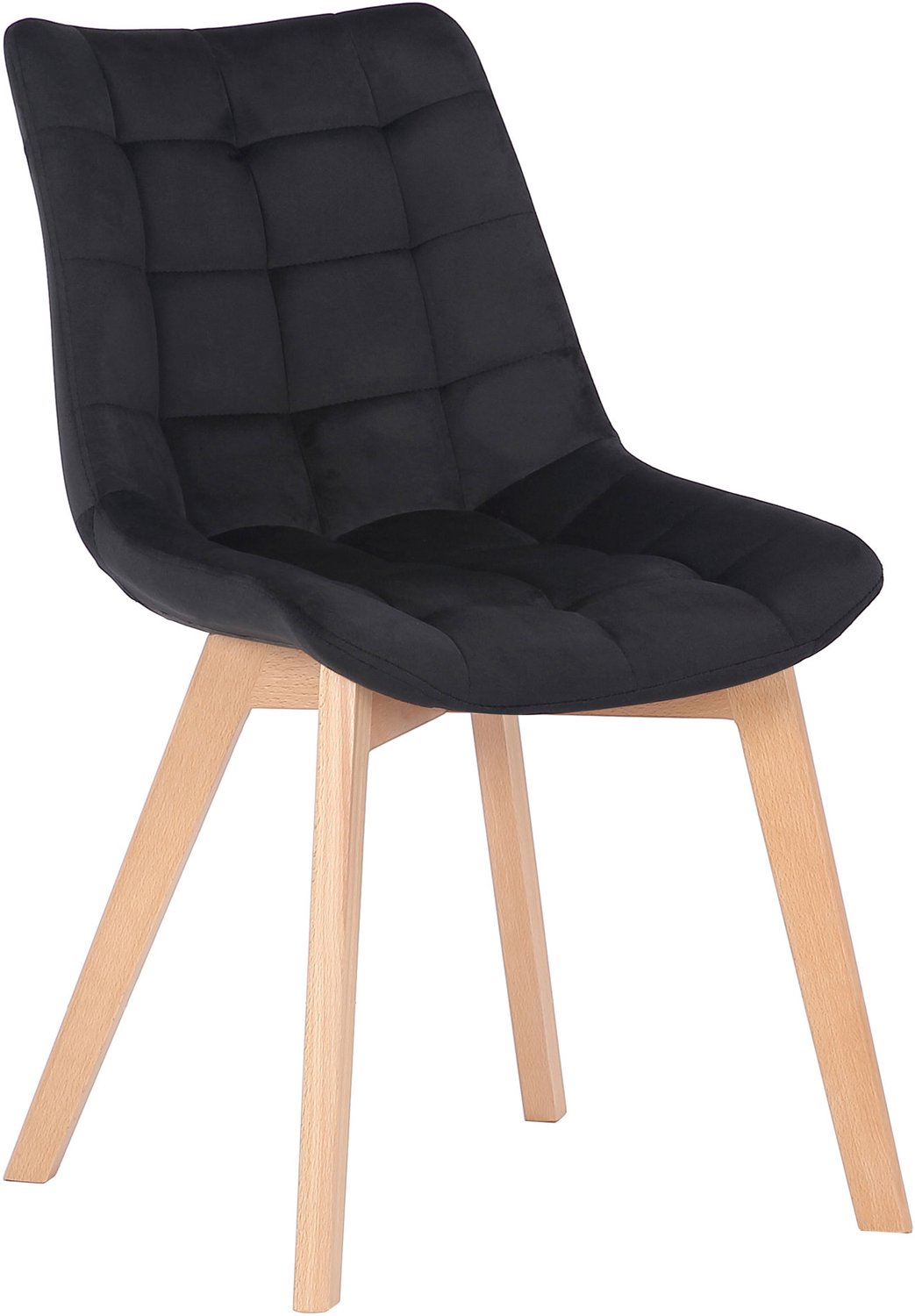 Luxe Comfort Eetkamerstoel - Fluweel - Zwart