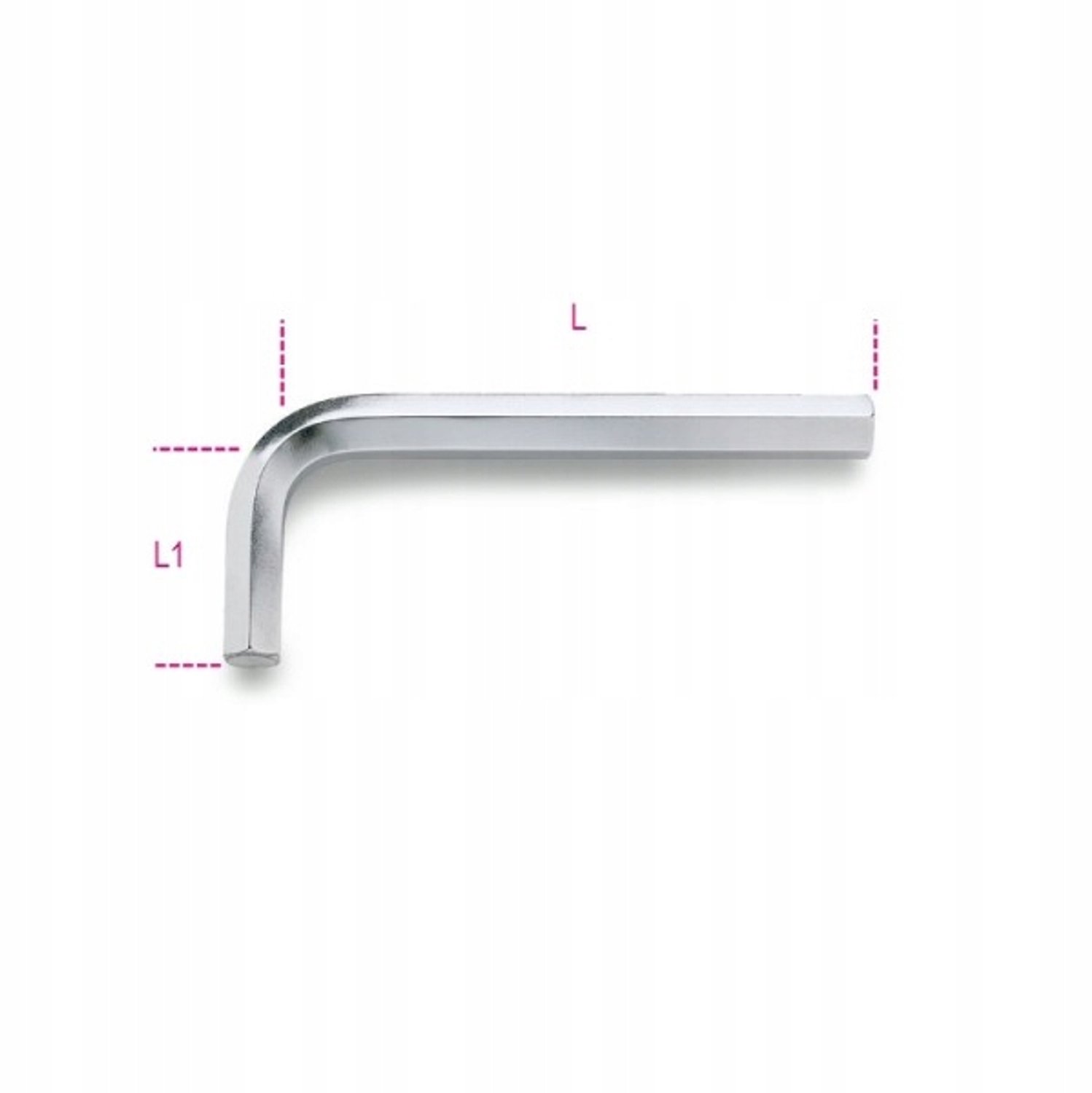 Beta Inbussleutel 0.9mm Chroom - Hoekmodel
